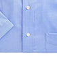 Club Room Men's Pin Point Wrnkle Resistant Dress Shirt Blue Size 14.5