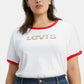 Levi's Women's Logo Ringer T-Shirt White Size 2X