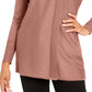 JM Collection Women's Faux Wrap Cowl Neck Sweater Pink Size X-Large