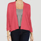 Charter Club Women's Textured Knit Open Cardigan Pink Size Large