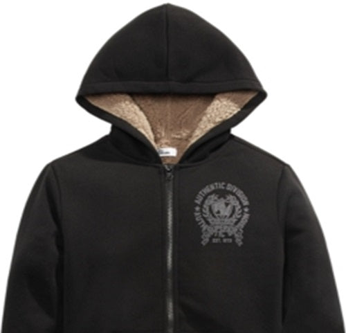 Epic Threads Big Boy's Fleece Lined Full Zip Hoodie Black Size Small