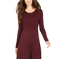 Style & Co Women's Ribbed Knit Sweater Dress Purple Size Medium