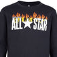Converse Big Boy's All Star Flames Logo T-Shirt Black Size Medium