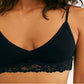 Free People Women's Stevie Lace Trim Bralette Black Size M/L