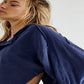 Free People Men's Melodi Henley Blue Size X-Large