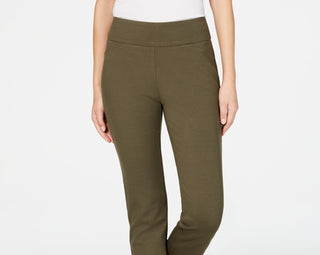 Charter Club Women's Cambridge Pull On Ponte Pants Green Size 6