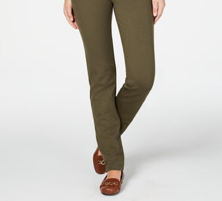 Charter Club Women's Cambridge Pull On Ponte Pants Green Size 6