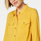 Charter Club Women's Solid Button-up Shirt Yellow Size Petite XL