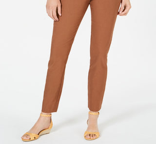 Charter Club Women's Chelsea Tummy Control Skinny Leg Ankle Pants Brown Size 14