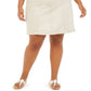 Karen Scott Women's Plus Knit Waistband High Rise Skort Beige Size 20W