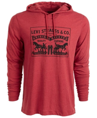 Levi's Men's Logo Hoodie crimson Red Size Large