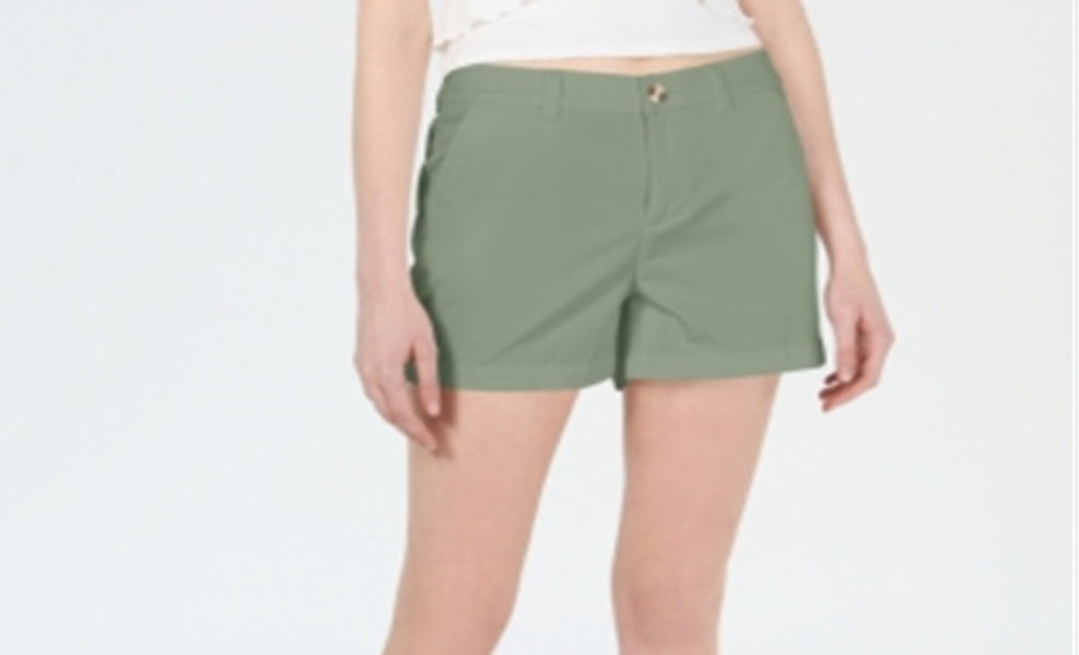 Maison Jules Women's Chino Shorts Green Size 16