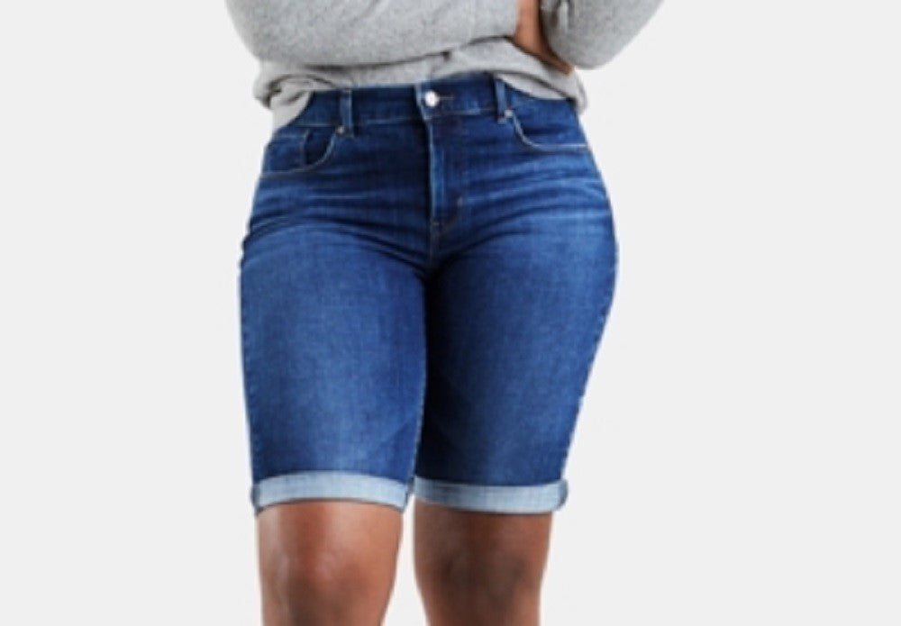 Levi's Women's Bermuda Shorts Blue Size 28