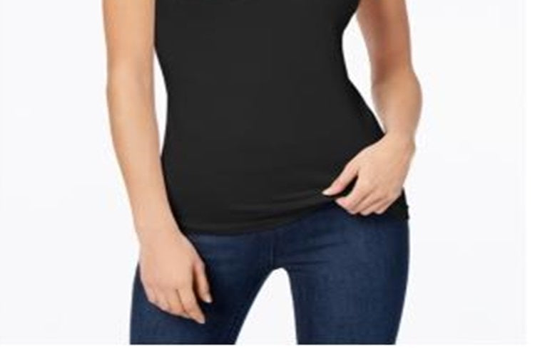 Maison Jules Women's Spaghetti Strap Tank Top Black Size X-Large