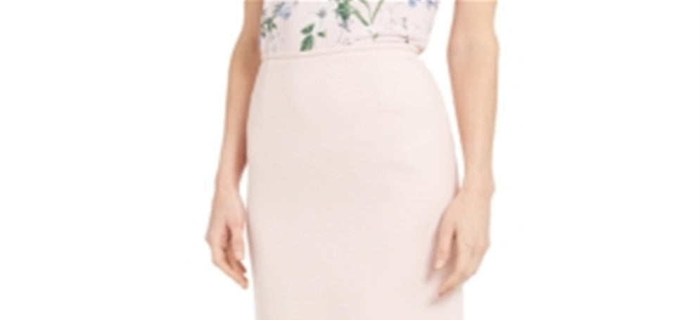 Calvin Klein Women's Textured Pencil Skirt Pink Size 6