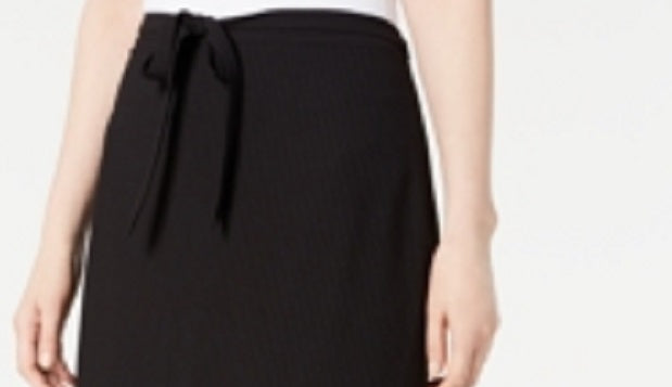 Calvin Klein Women's Ruffled High Low Skirt Black Size 14