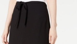 Calvin Klein Women's Ruffled High Low Skirt Black Size 14