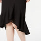 Calvin Klein Women's Ruffled High Low Skirt Black Size 14