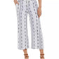 Style & Co Women's Cropped Jacquard Pants  White Size S