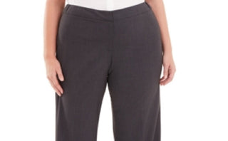 Calvin Klein Women's Plus Highline Straight Leg Pants Charcoal Size 24W