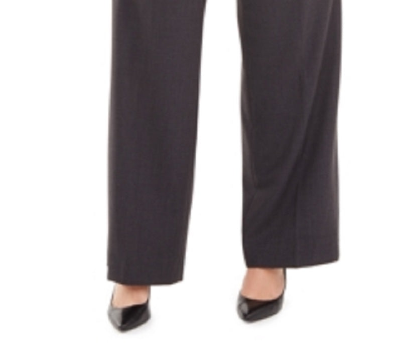 Calvin Klein Women's Plus Highline Straight Leg Pants Charcoal Size 24W