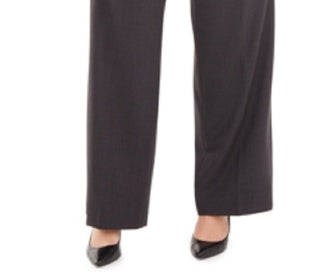 Calvin Klein Women's Plus Highline Straight Leg Pants Charcoal Size 24W