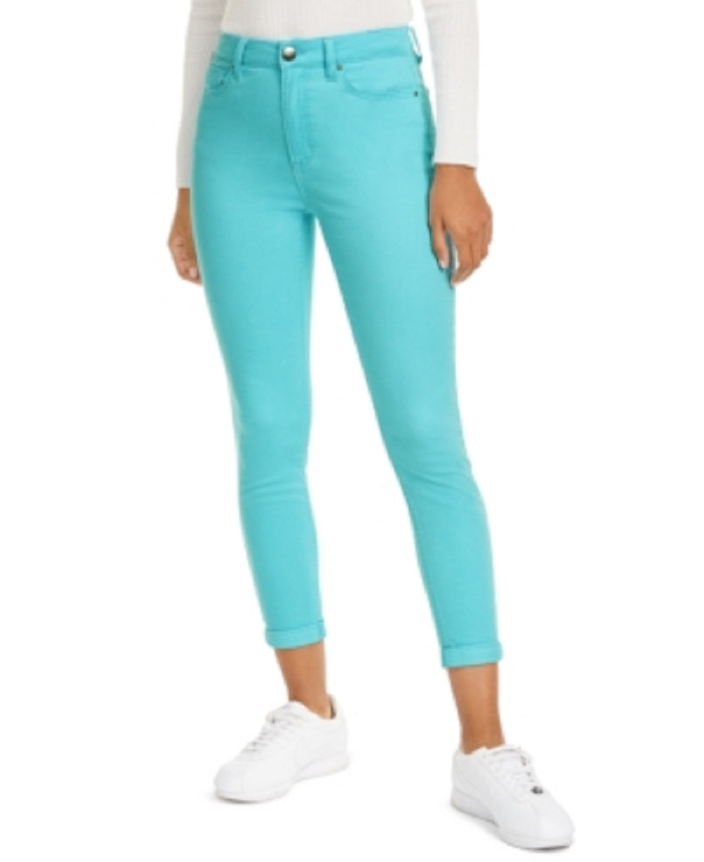 Tinseltown Junior's Neon Wash Skinny Jeans Blue Size 11