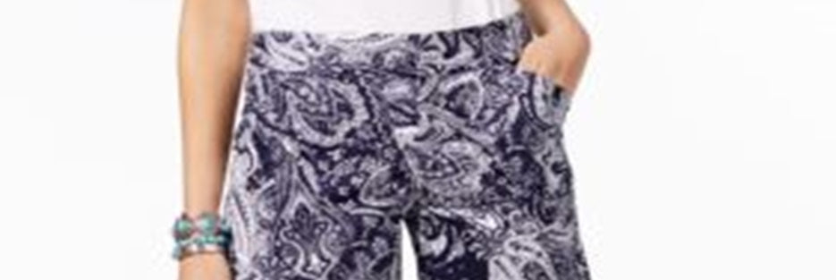 INC International Concepts Women's Straight Leg Short Size Blue 10