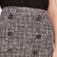 Bar III Women's Textured Short Wear To Work Pencil Skirt Black Size 12