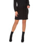 Black Tape Women's Belted Balloon leeve Sweater Dress Black Size Small