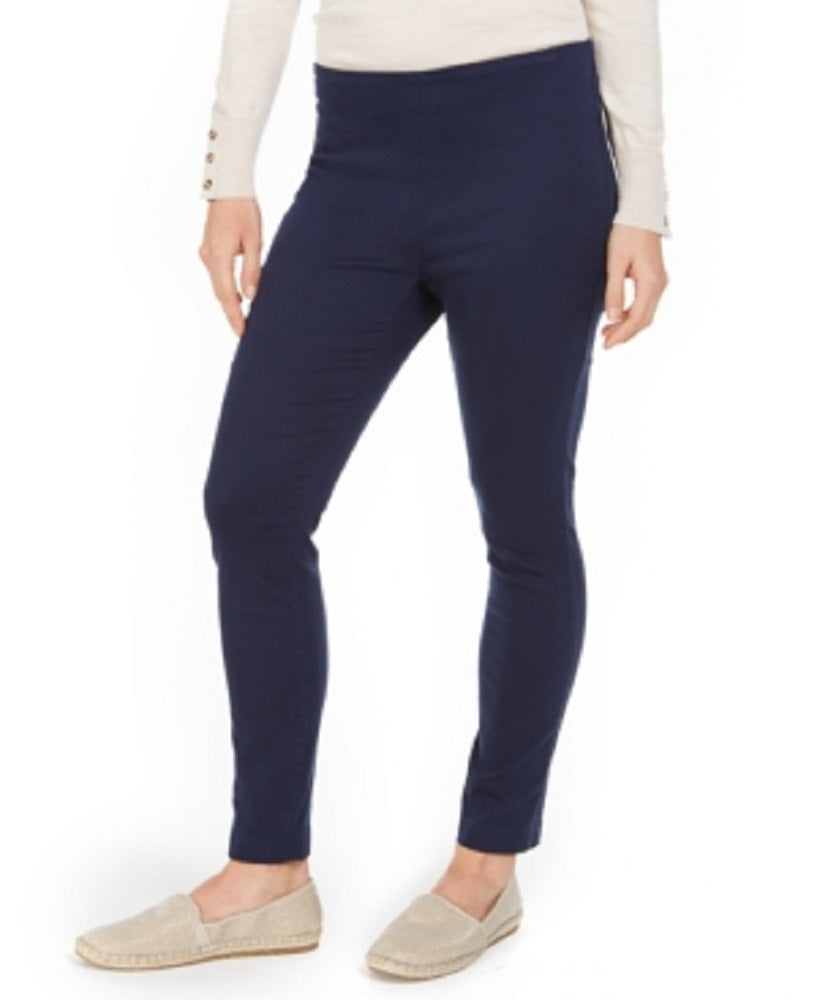 Charter Club Women's Chelsea Stretch Twill Cropped Pants Blue Size 10 Petite