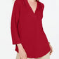 Charter Club Women's Women's 3/4 Sleeve Top Red Size Small
