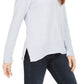 Style & Co. Women's Textured Heather Long Sleeve Crew Neck Blouse Sweater Size Blue Size Medium