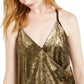 INC International Concepts Women's Spaghetti Strap Surplice Neckline Party Top Yellow Size X-Large