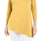 JM Collection Women's Asymmetrical Ring Tunic Yellow Size X-Large