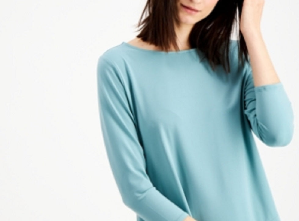 Alfani Women's Sheer Crossover Hem Tunic  Green Size XX-Large