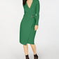 INC International Concepts Women's Wrap Sweater Dress Green Size Small