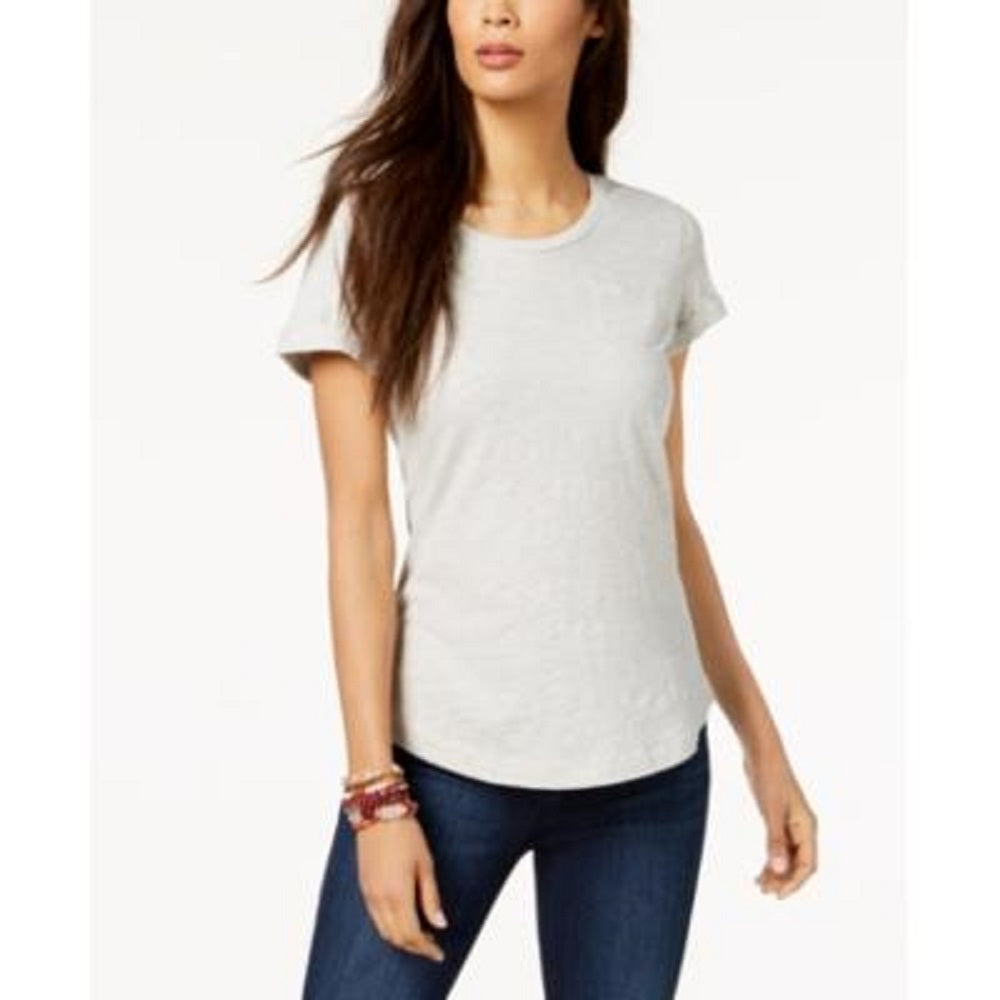 Style & Co. Women's Cotton Crew Neck T-Shirt Gray Size X-Small