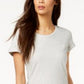 Style & Co. Women's Cotton Crew Neck T-Shirt Gray Size X-Small