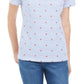 Karen Scott Women's Printed Scoop Neck Top White Size Large