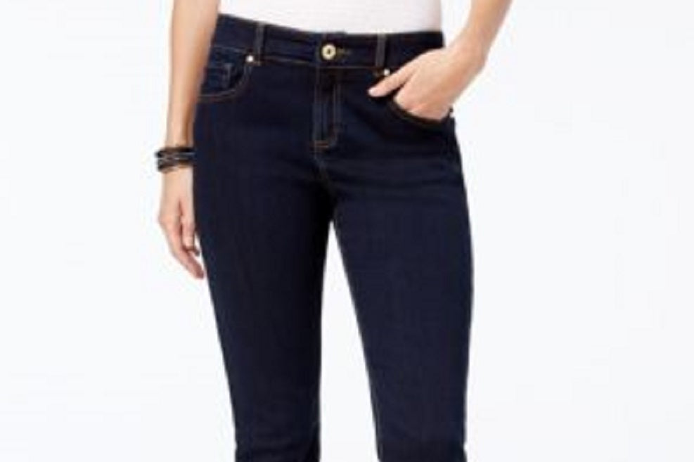 INC International Concepts Women's Cropped Skinny Leg Jeans Blue Size 0