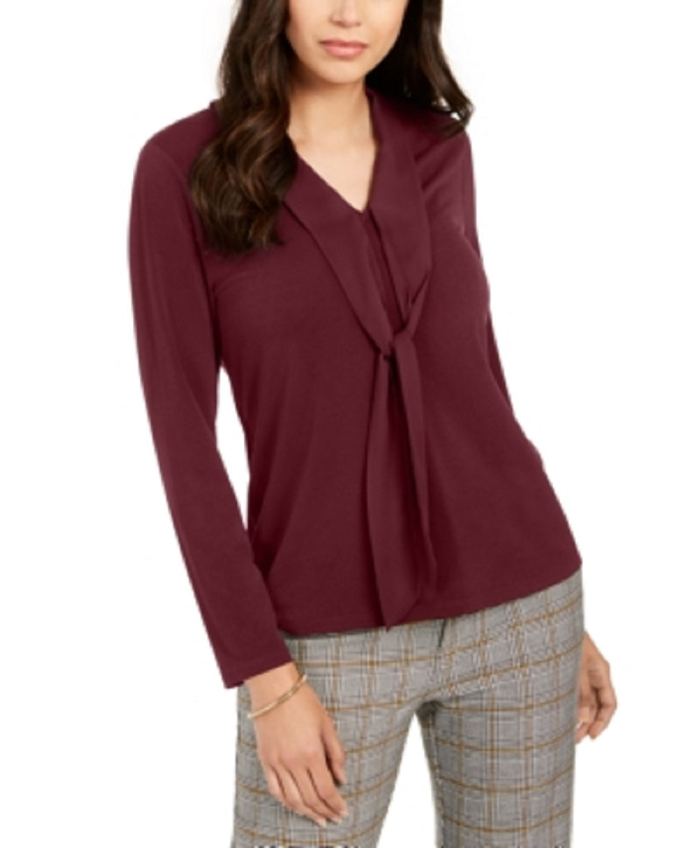 Charter Club Women's  Woven Tie Top Red Size X-Small