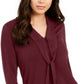 Charter Club Women's  Woven Tie Top Red Size X-Small