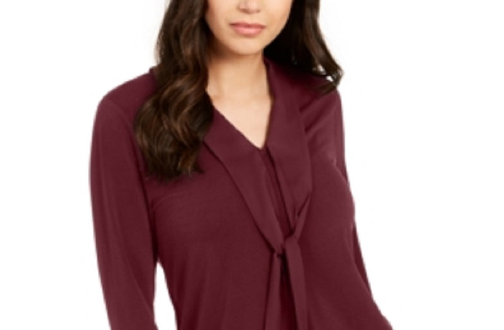 Charter Club Women's  Woven Tie Top Red Size X-Small