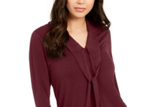 Charter Club Women's  Woven Tie Top Red Size X-Small