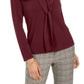 Charter Club Women's  Woven Tie Top Red Size X-Small
