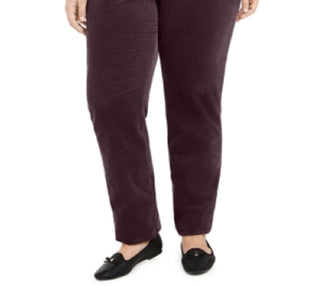 Charter Club Women's Lexington Tummy Control Corduroy Jeans Red Size 26W