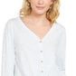 Style & Co. Women's Striped Tie Front Top White Size XX-Large