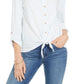 Style & Co. Women's Striped Tie Front Top White Size XX-Large