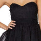 Betsey Johnson Women's Dress a Line Pearl Party Beaded Black Size 12